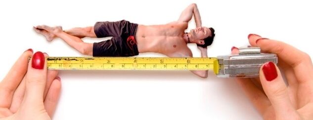 l'immagine simboleggia la misurazione di un pene maschile prima dell'ingrandimento